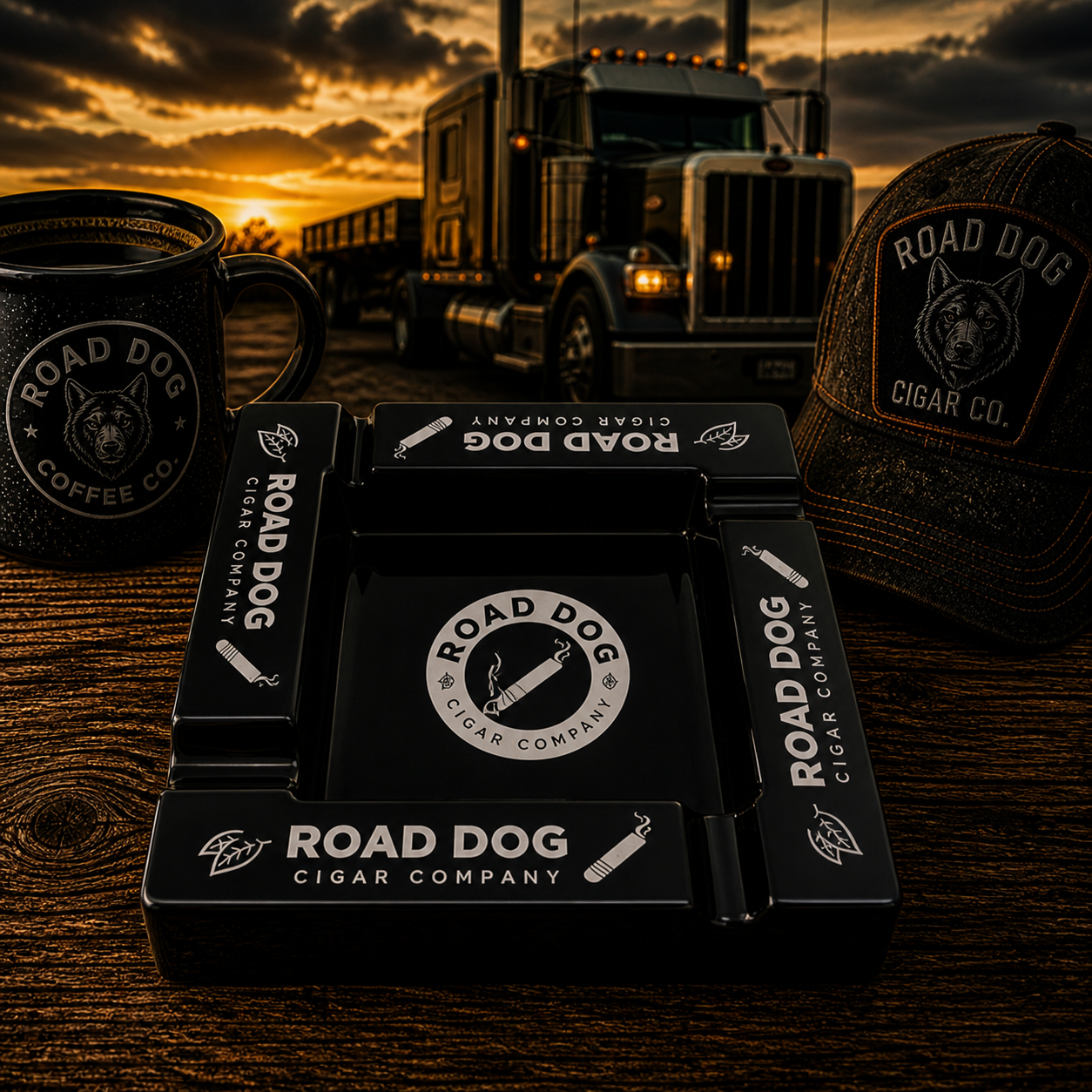 RDCC Company Logo 4-Cigar Ashtray