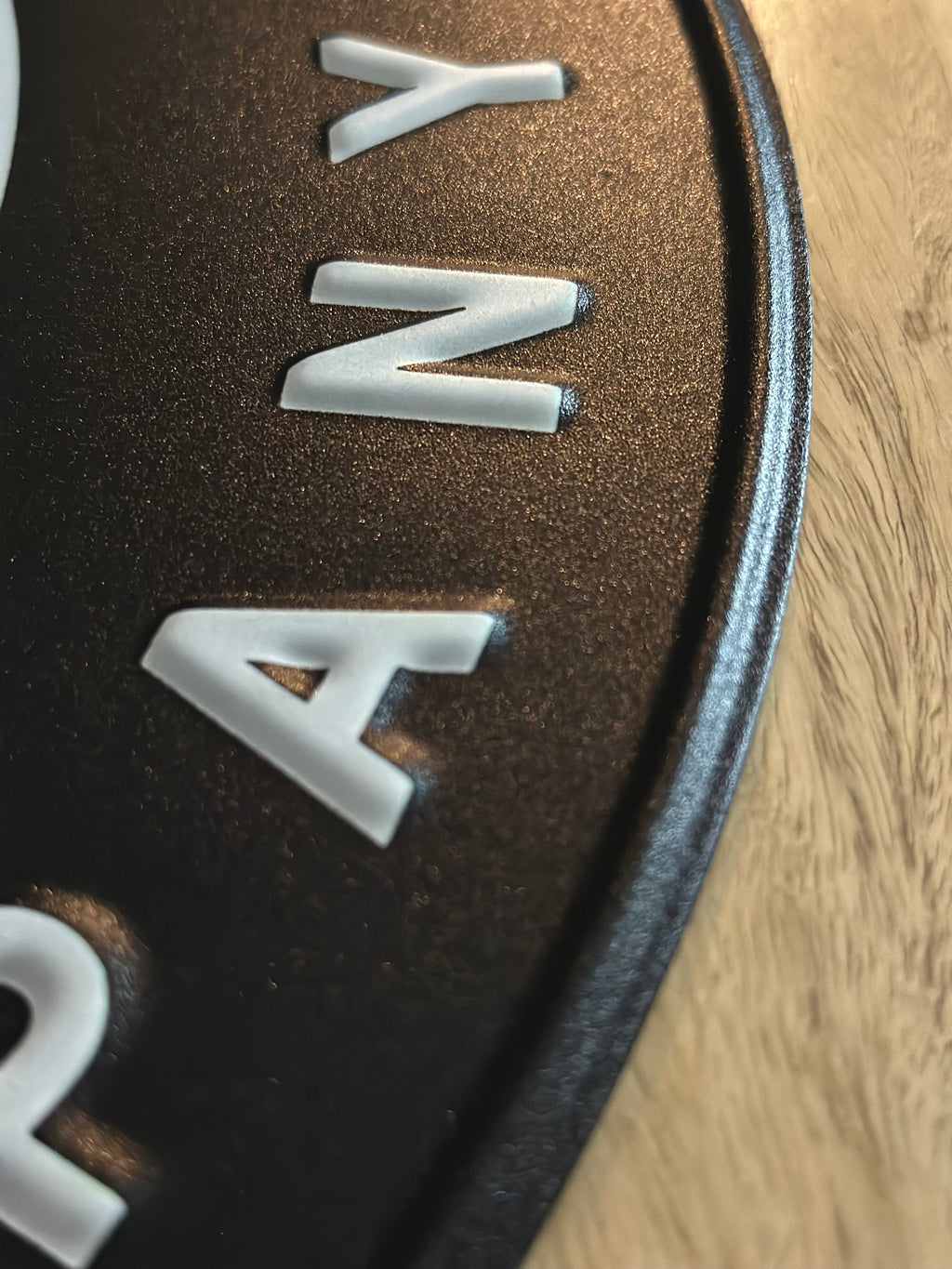 COMPANY LOGO MEDALLION EMBOSSED SIGN, aka, WALL ART
